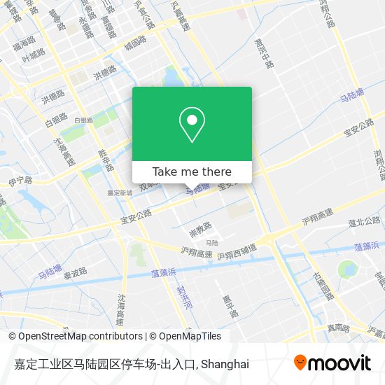 嘉定工业区马陆园区停车场-出入口 map