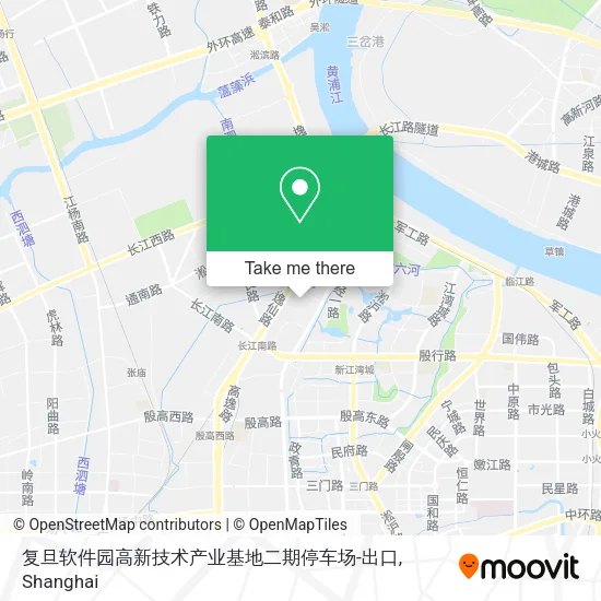 复旦软件园高新技术产业基地二期停车场-出口 map