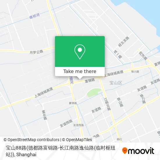 宝山88路(德都路富锦路-长江南路逸仙路(临时枢纽站)) map