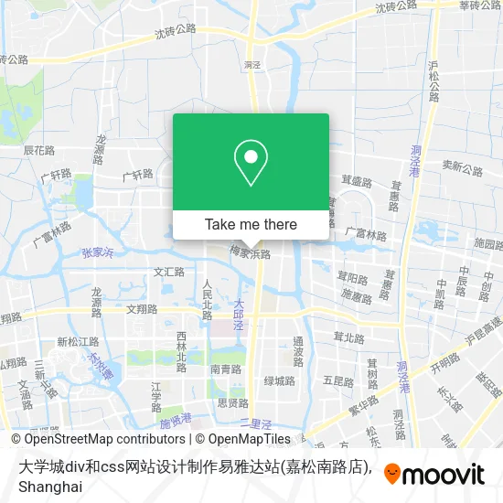 大学城div和css网站设计制作易雅达站(嘉松南路店) map