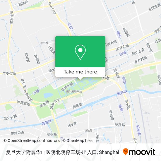 复旦大学附属华山医院北院停车场-出入口 map