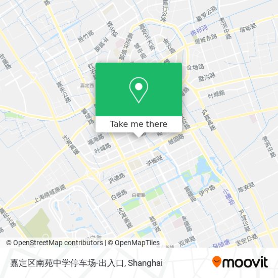 嘉定区南苑中学停车场-出入口 map