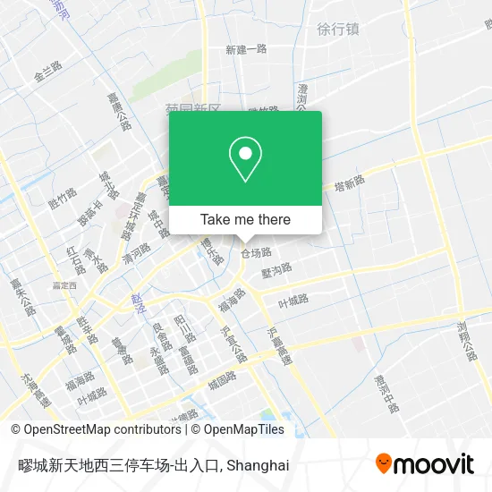 疁城新天地西三停车场-出入口 map