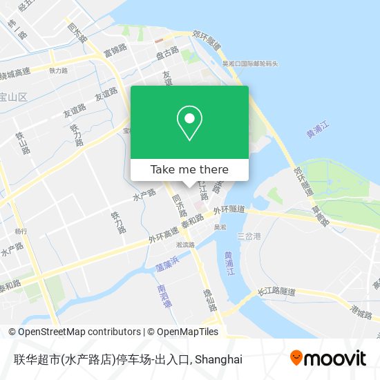 联华超市(水产路店)停车场-出入口 map