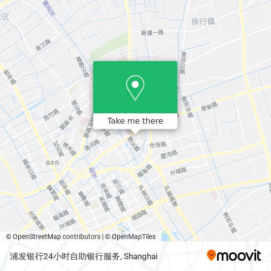 浦发银行24小时自助银行服务 map
