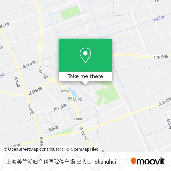 上海美兰湖妇产科医院停车场-出入口 map