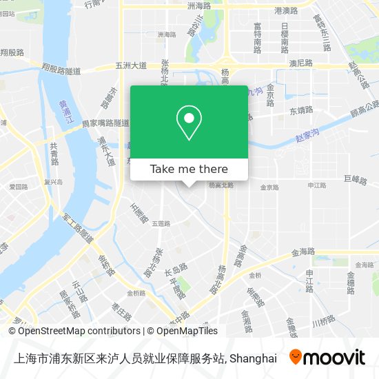 上海市浦东新区来泸人员就业保障服务站 map