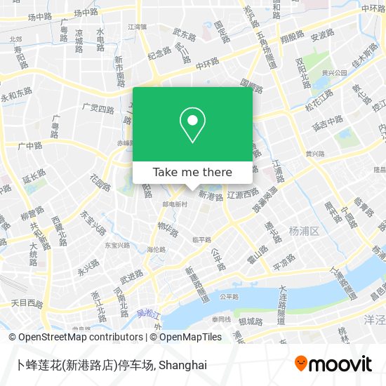卜蜂莲花(新港路店)停车场 map