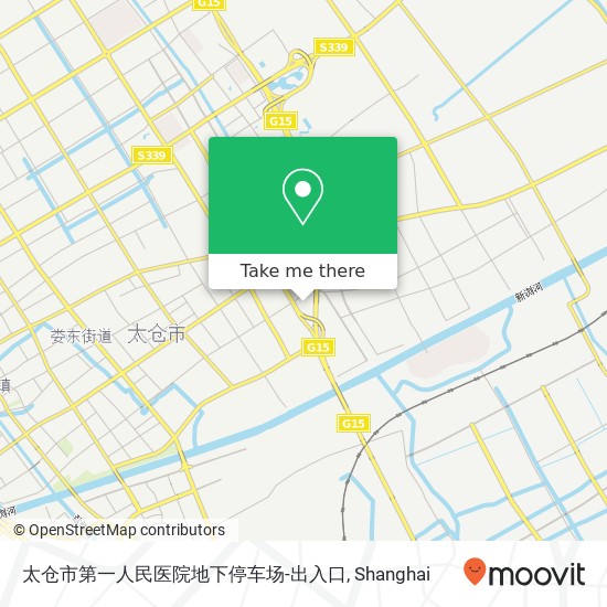 太仓市第一人民医院地下停车场-出入口 map