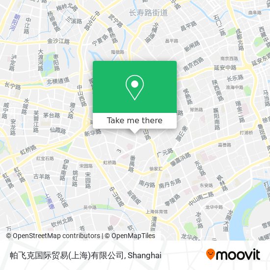 帕飞克国际贸易(上海)有限公司 map