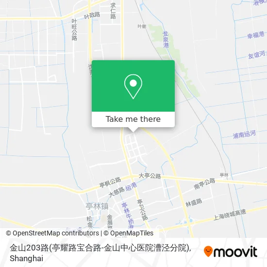 金山203路(亭耀路宝合路-金山中心医院漕泾分院) map