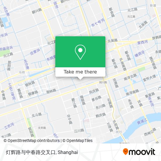 灯辉路与中春路交叉口 map