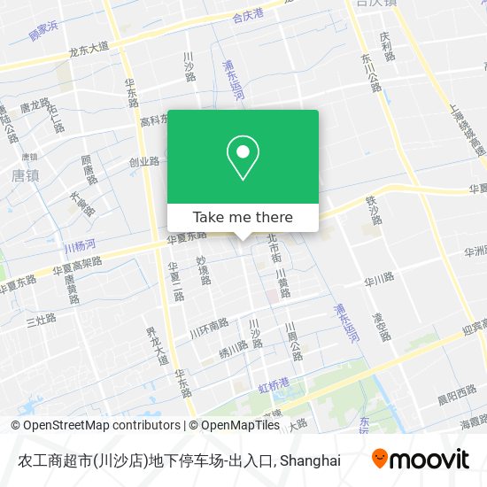 农工商超市(川沙店)地下停车场-出入口 map