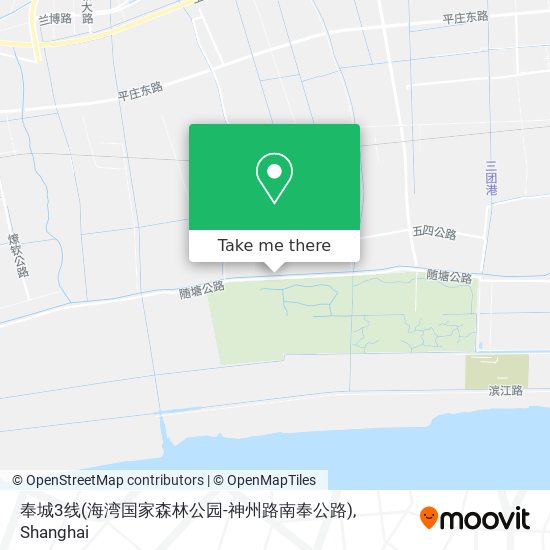 奉城3线(海湾国家森林公园-神州路南奉公路) map