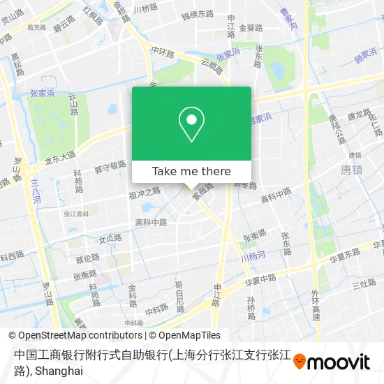中国工商银行附行式自助银行(上海分行张江支行张江路) map