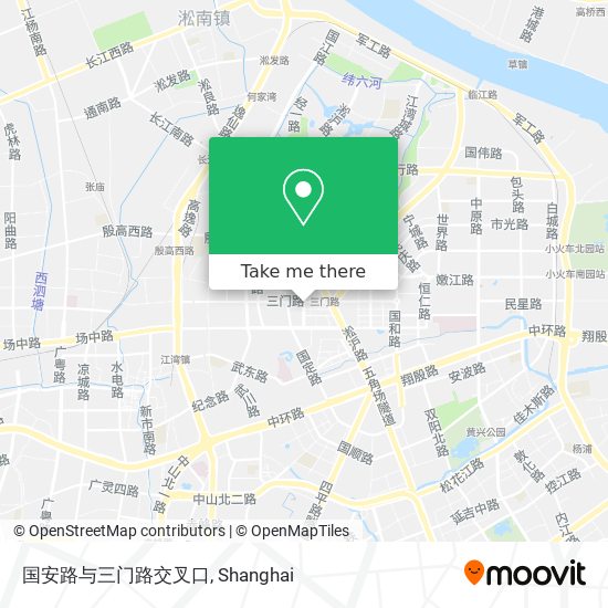 国安路与三门路交叉口 map