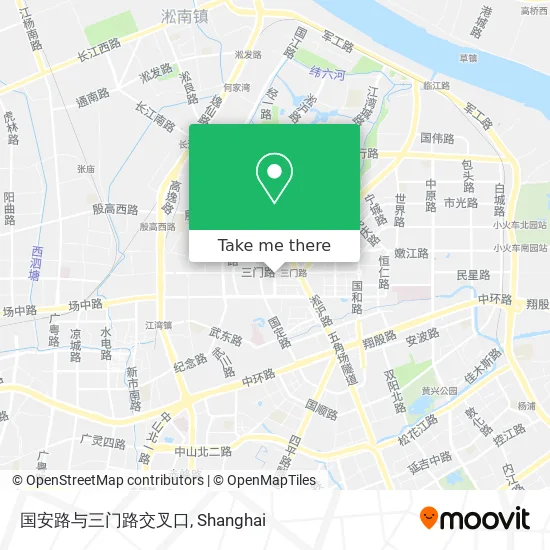国安路与三门路交叉口 map