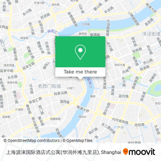 上海源涞国际酒店式公寓(华润外滩九里店) map