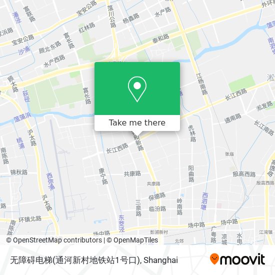 无障碍电梯(通河新村地铁站1号口) map