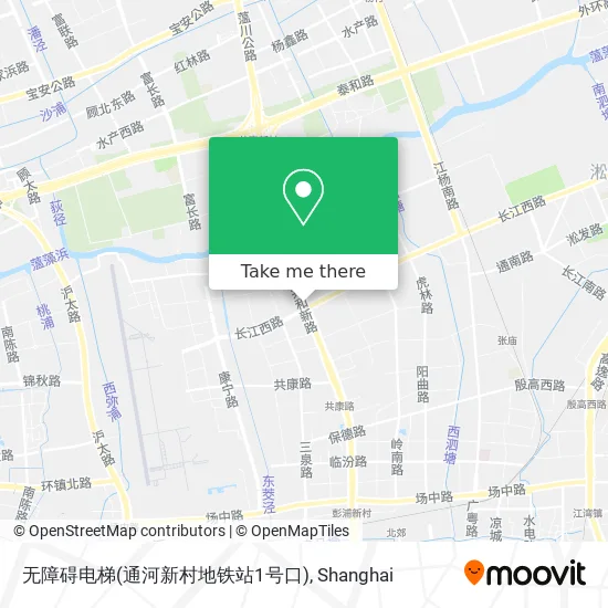 无障碍电梯(通河新村地铁站1号口) map