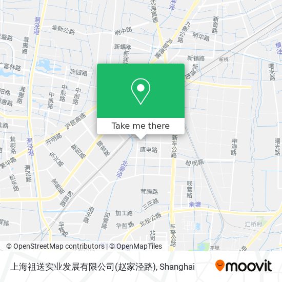 上海祖送实业发展有限公司(赵家泾路) map