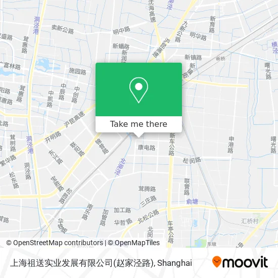 上海祖送实业发展有限公司(赵家泾路) map