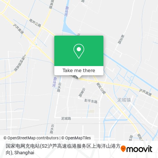 国家电网充电站(S2沪芦高速临港服务区上海洋山港方向) map