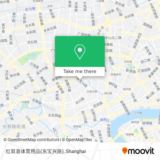 红双喜体育用品(东宝兴路) map