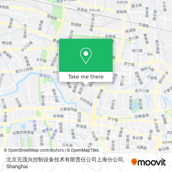 北京元茂兴控制设备技术有限责任公司上海分公司 map