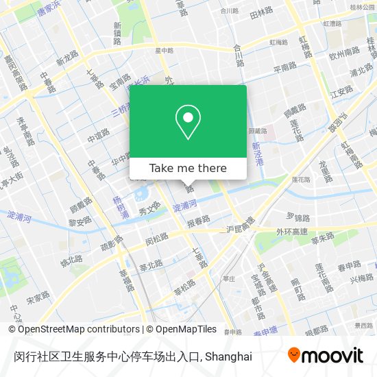 闵行社区卫生服务中心停车场出入口 map