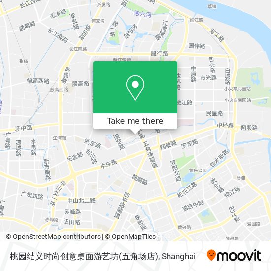 桃园结义时尚创意桌面游艺坊(五角场店) map