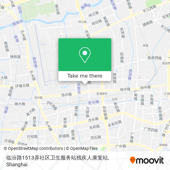 临汾路1513弄社区卫生服务站残疾人康复站 map