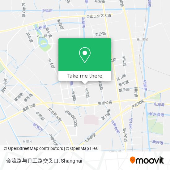 金流路与月工路交叉口 map