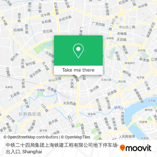 中铁二十四局集团上海铁建工程有限公司地下停车场-出入口 map