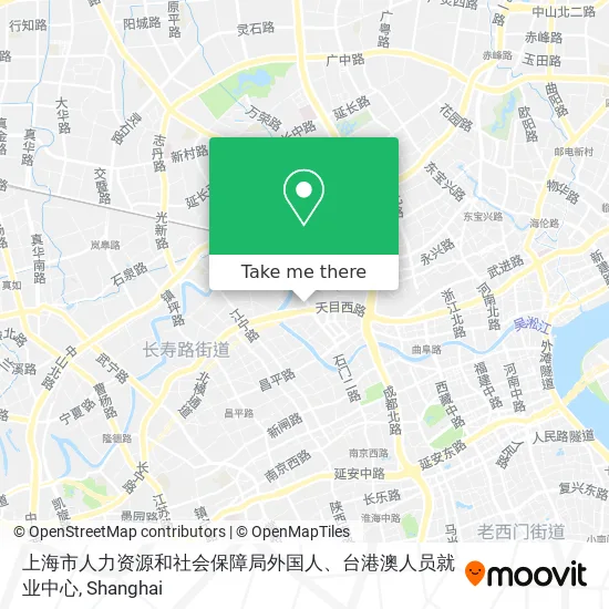 上海市人力资源和社会保障局外国人、台港澳人员就业中心 map