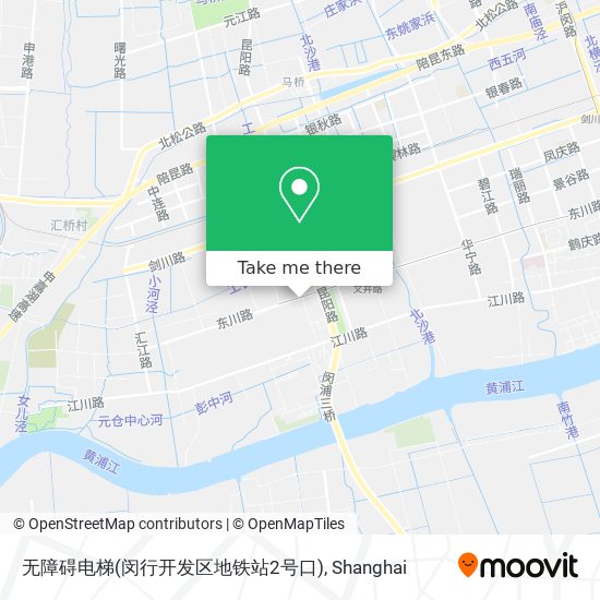无障碍电梯(闵行开发区地铁站2号口) map