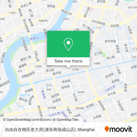 自由自在南区老大房(浦东商场成山店) map