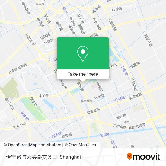 伊宁路与云谷路交叉口 map