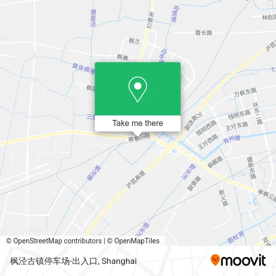 枫泾古镇停车场-出入口 map