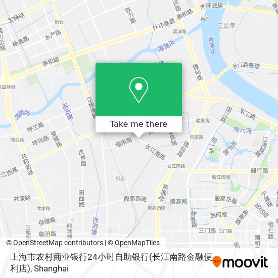 上海市农村商业银行24小时自助银行(长江南路金融便利店) map