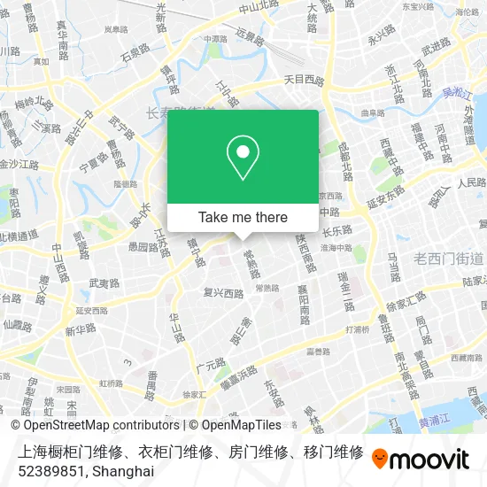 上海橱柜门维修、衣柜门维修、房门维修、移门维修52389851 map