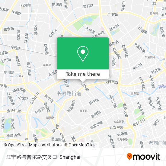 江宁路与普陀路交叉口 map