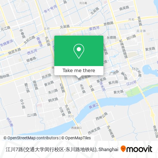 江川7路(交通大学闵行校区-东川路地铁站) map
