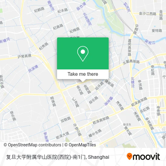 复旦大学附属华山医院(西院)-南1门 map