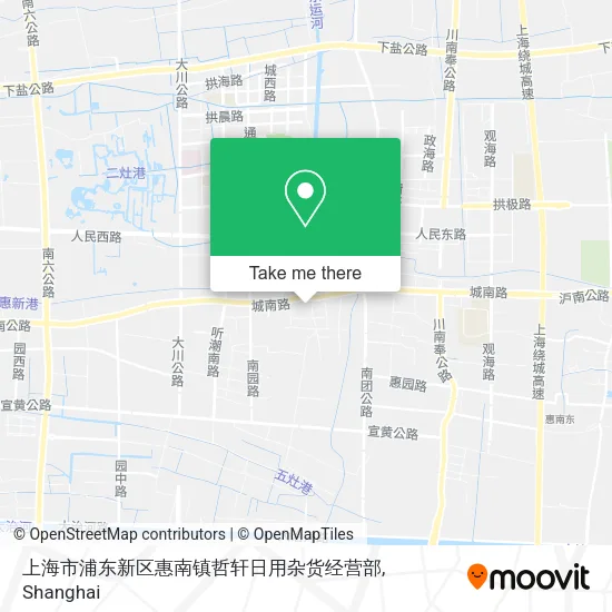 上海市浦东新区惠南镇哲轩日用杂货经营部 map