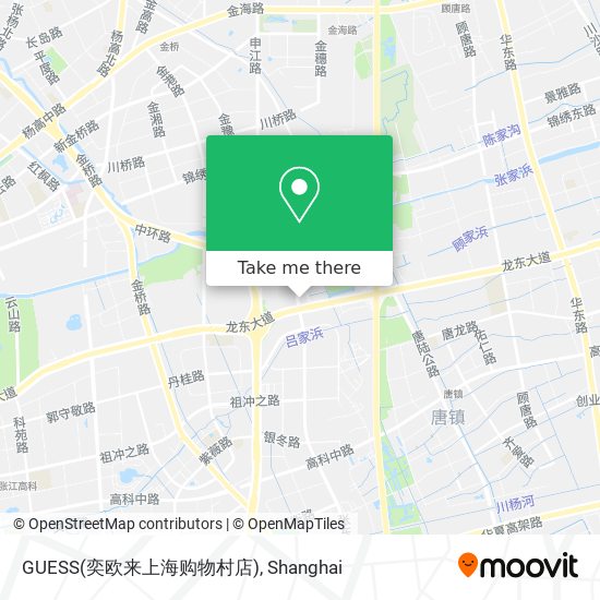GUESS(奕欧来上海购物村店) map