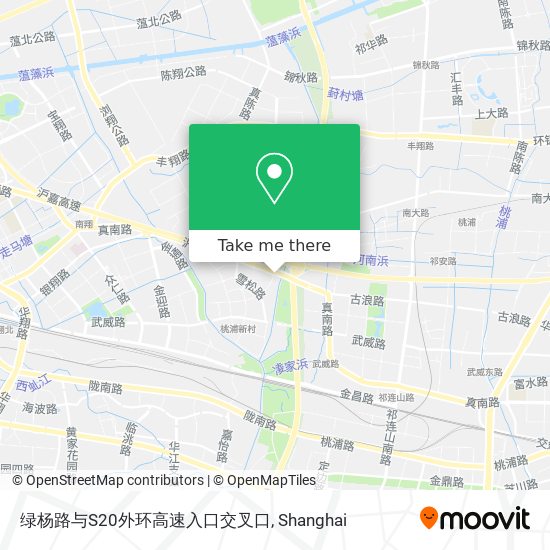 绿杨路与S20外环高速入口交叉口 map