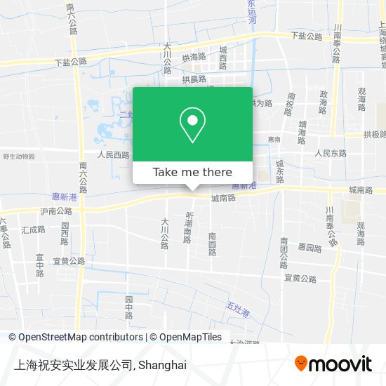 上海祝安实业发展公司 map