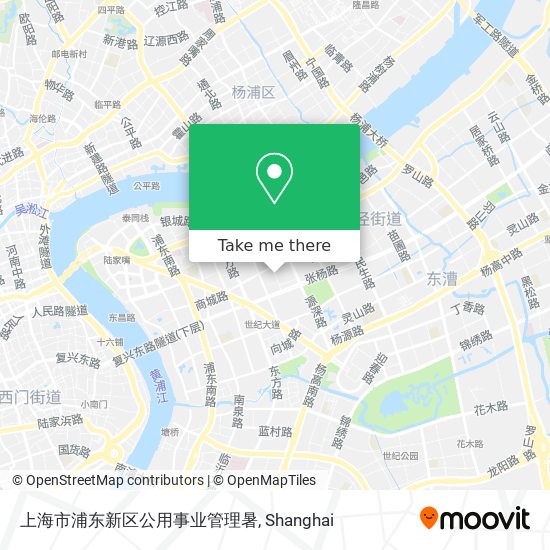 上海市浦东新区公用事业管理暑 map