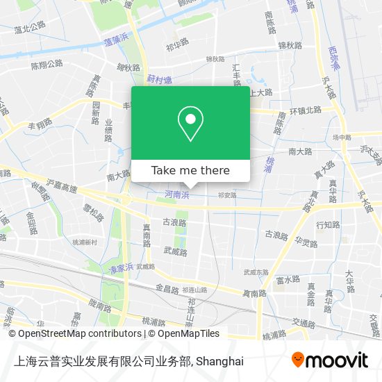 上海云普实业发展有限公司业务部 map